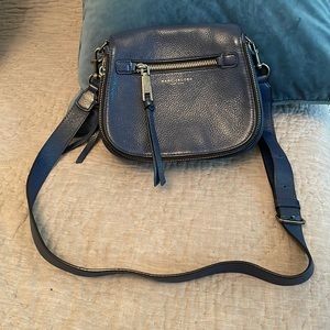 Marc Jacobs Navy Leather Cross Body Bag